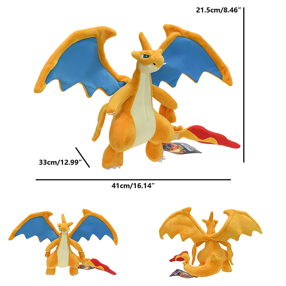 Set of five Charizard evolution plush toys – photo 4