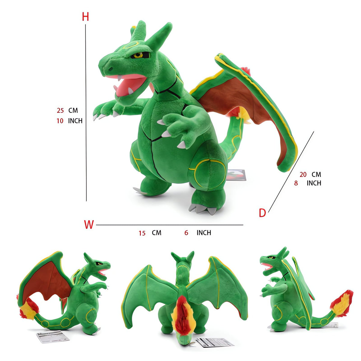 Set of five Charizard evolution plush toys – photo 5