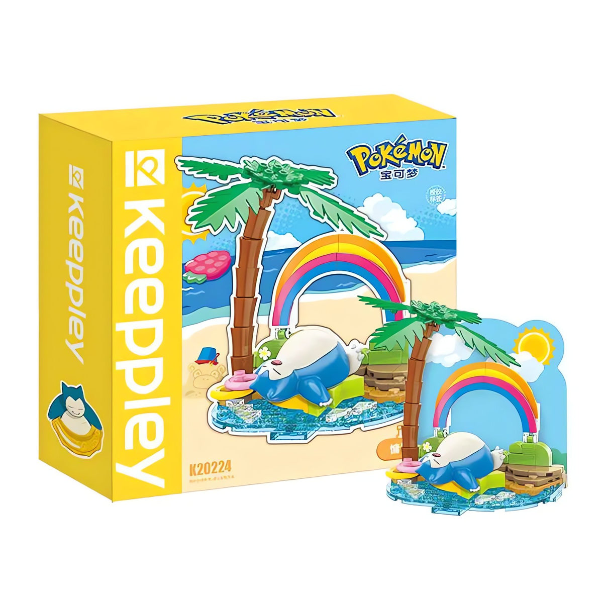 Pokémon building block set with Pikachu and heart – Snorlax