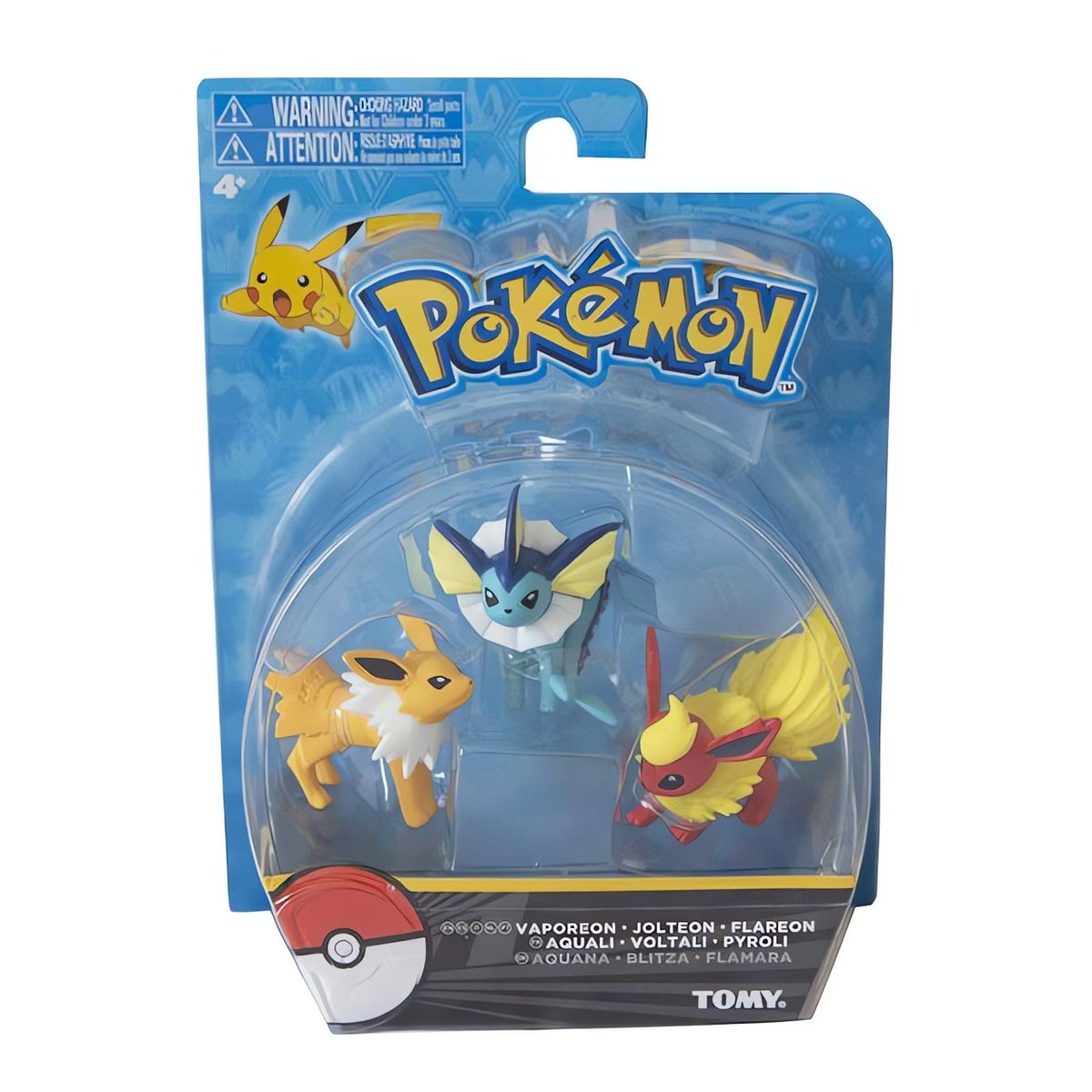 Eevee and Eevee evolution collectable figures – Vaporeon, Jolteon & Flareon