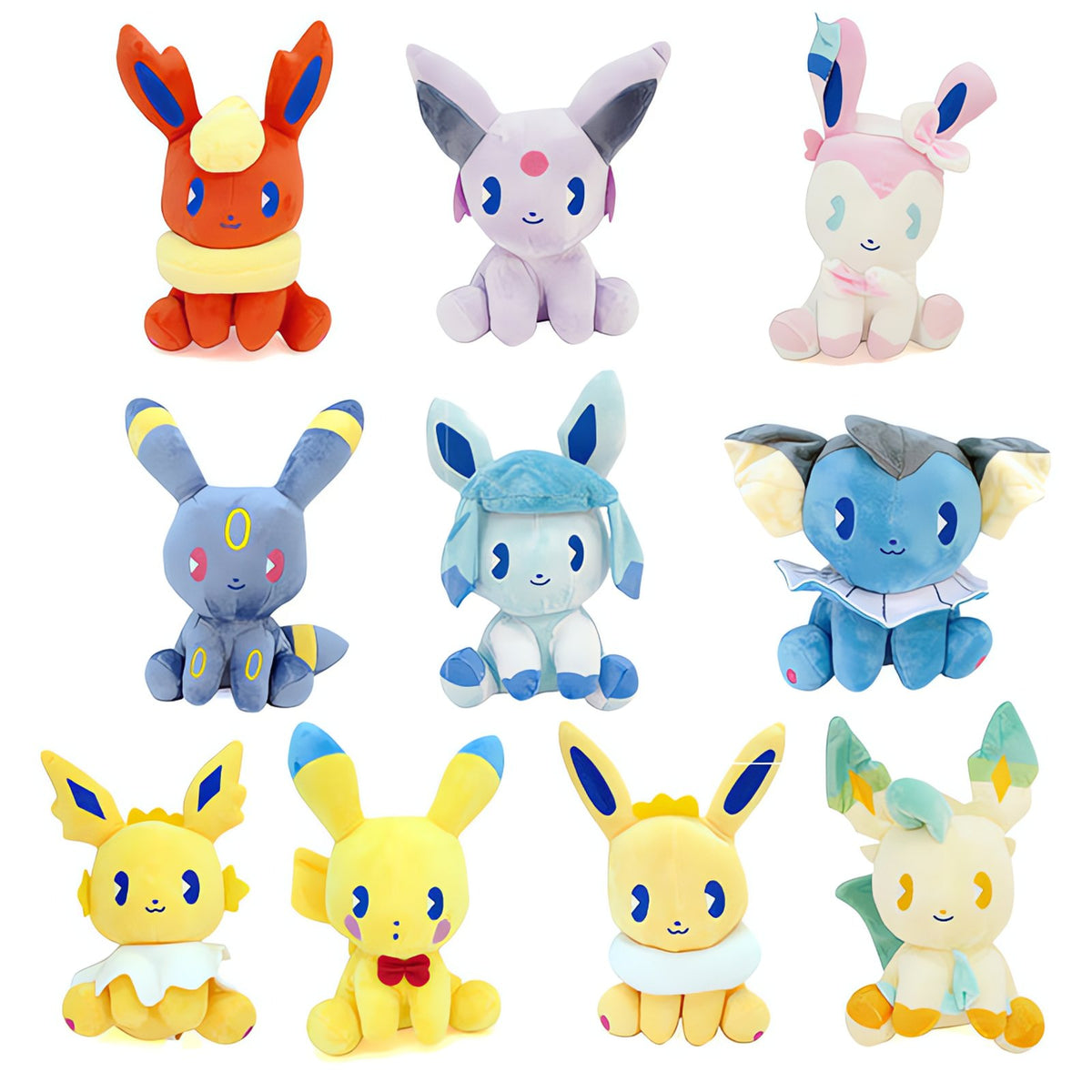 Set of ten Eevee and evolution plush toys – photo 2