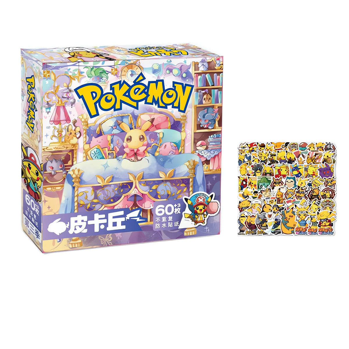 Eevee and Pokémon stickers in a gift box – Pokémon (60 stickers)