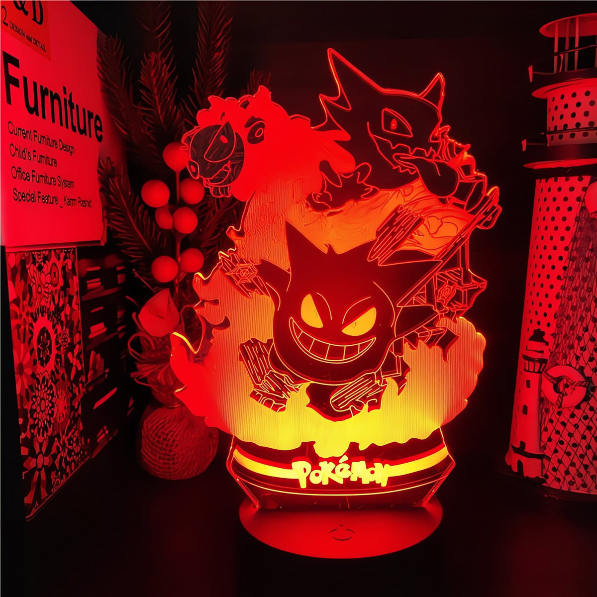 Gengar 3D LED night light lamp – photo 3