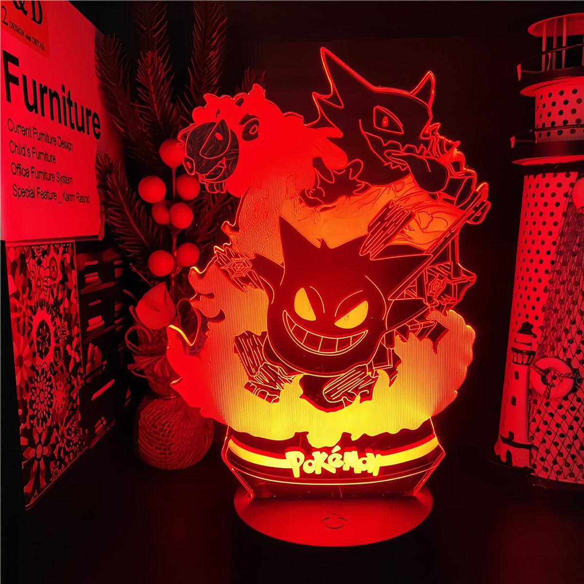 Gengar 3D LED night light lamp – photo 8