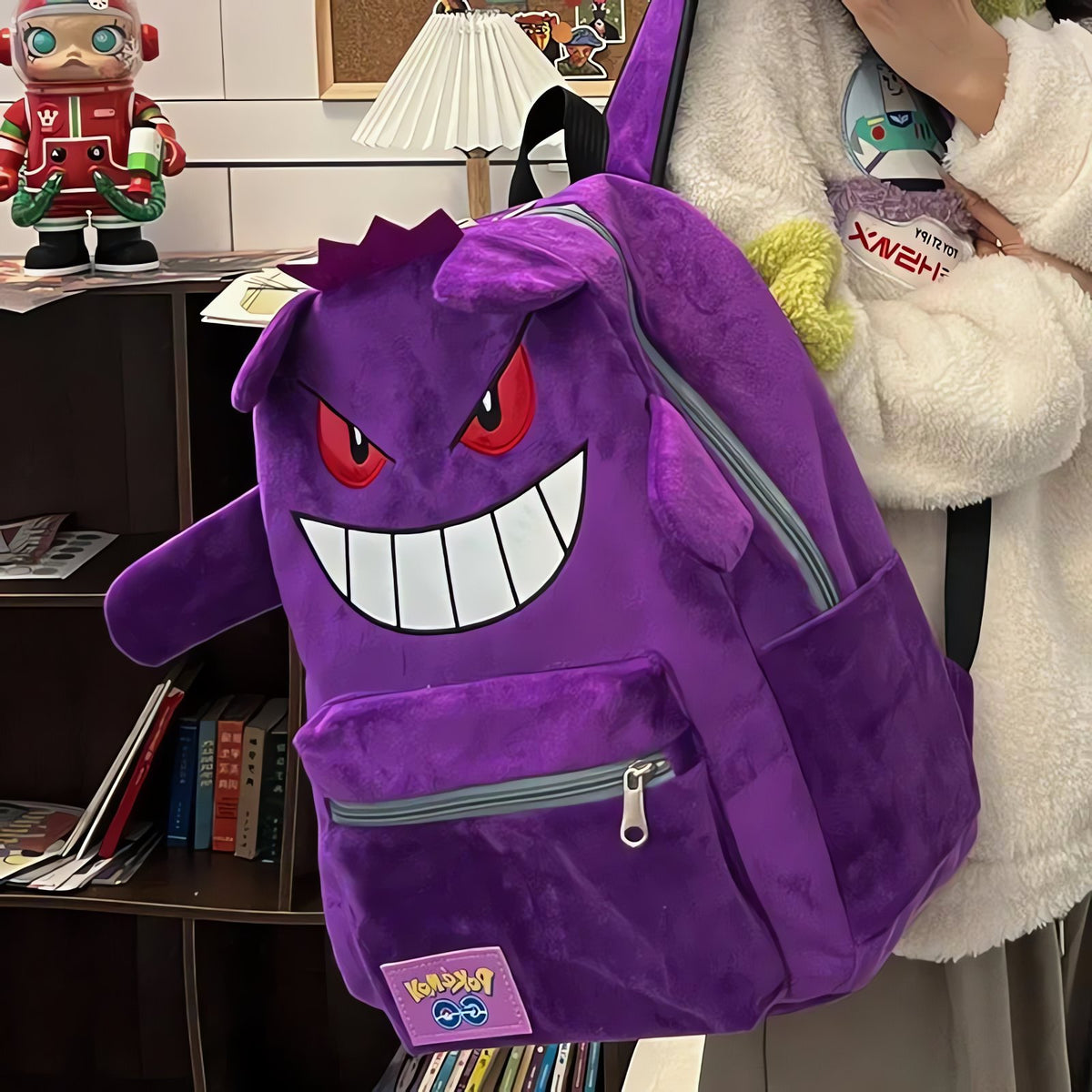 Gengar backpack, available in black or purple – Purple