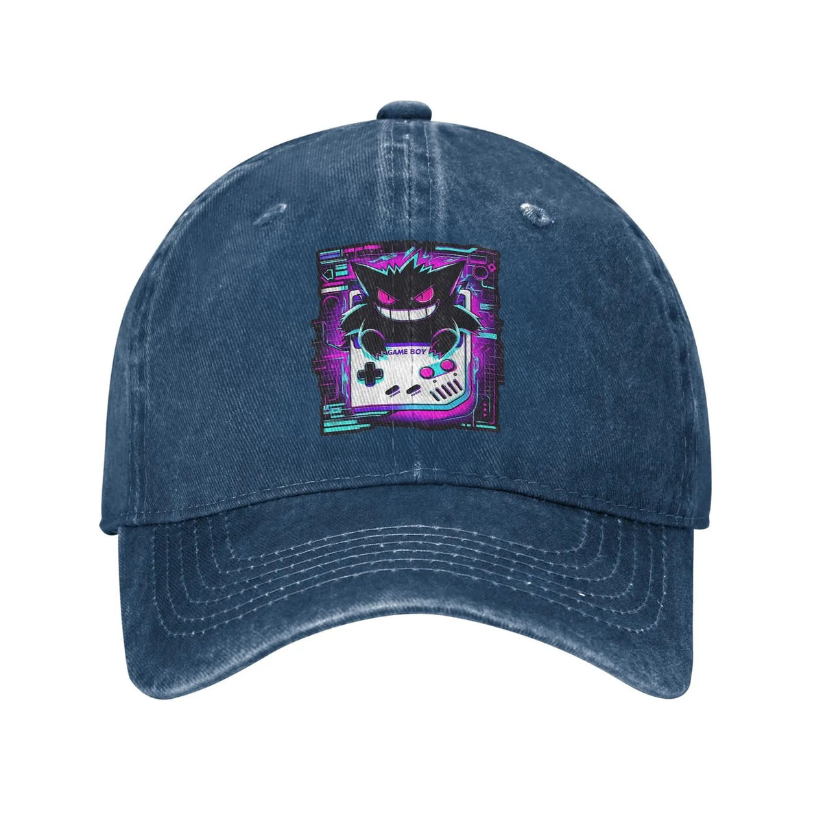 Gengar baseball cap with Game Boy motif – Navy Blue