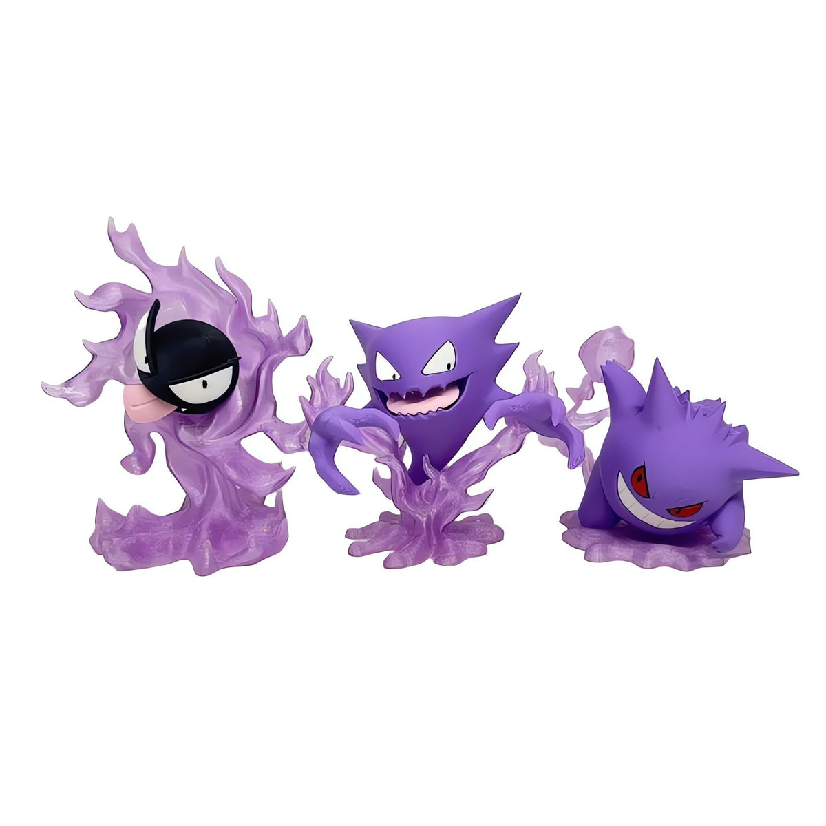 Gastly, Haunter and Gengar figures