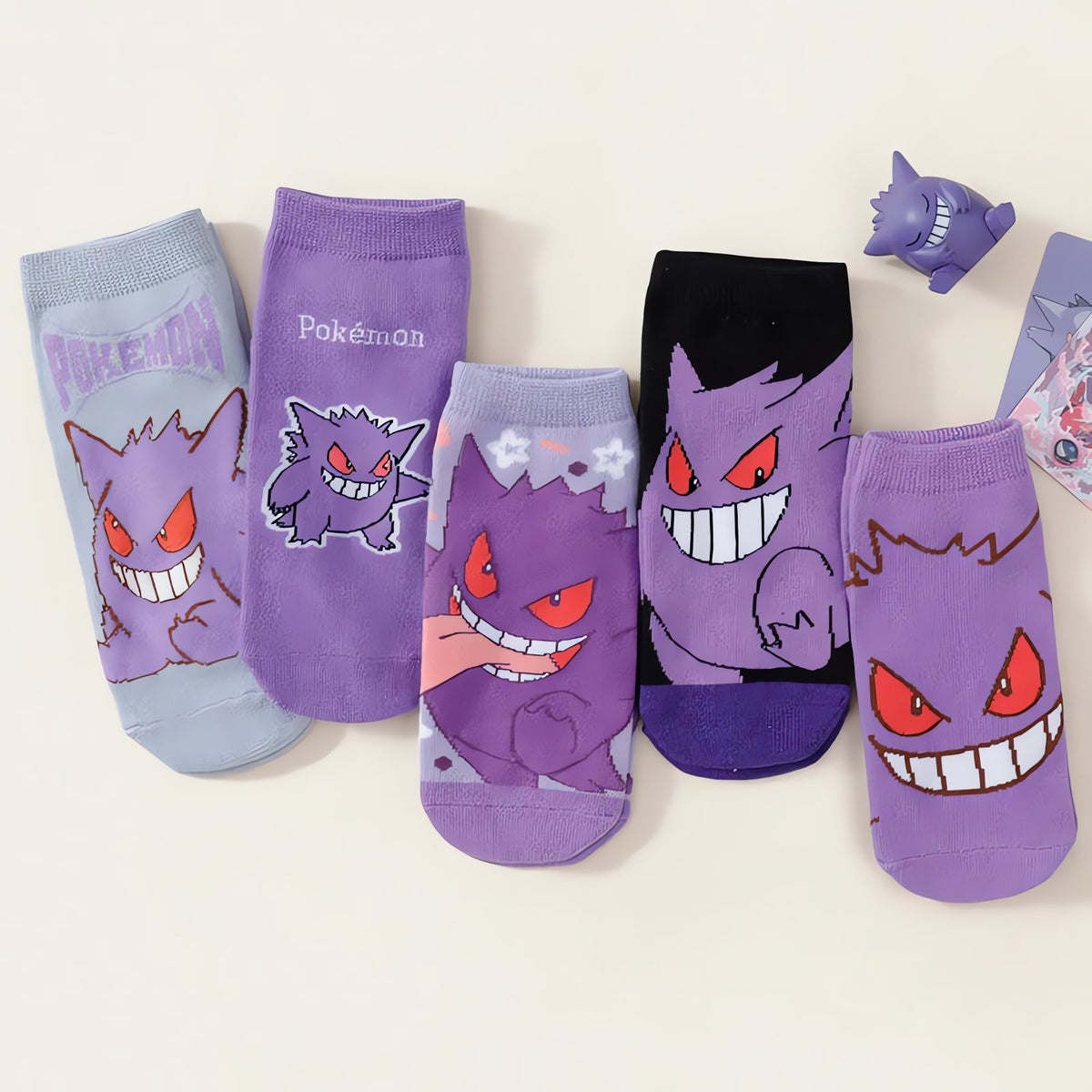 Gengar crew socks, pack of five pairs – photo 3