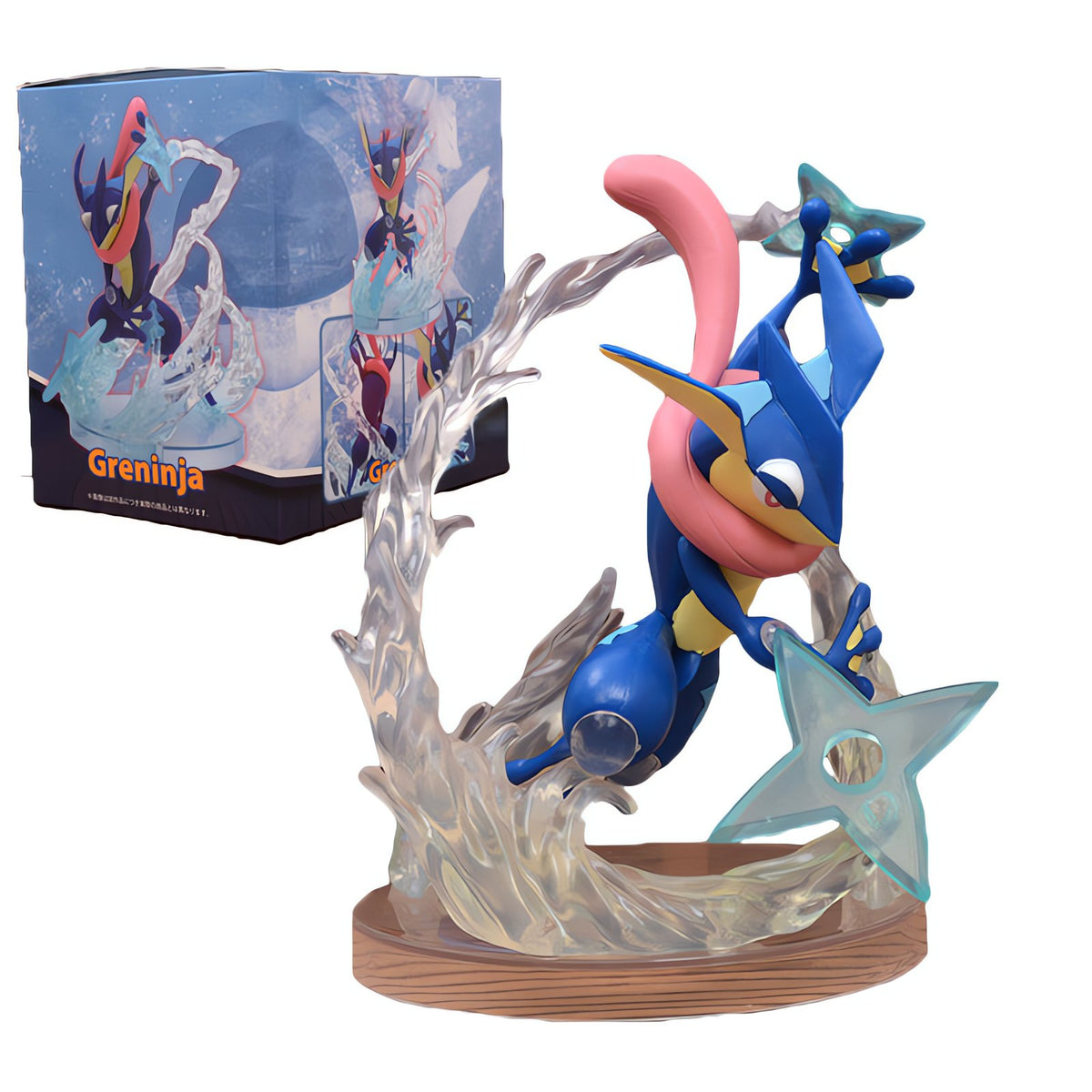 Greninja collectable figure with ornaments and base