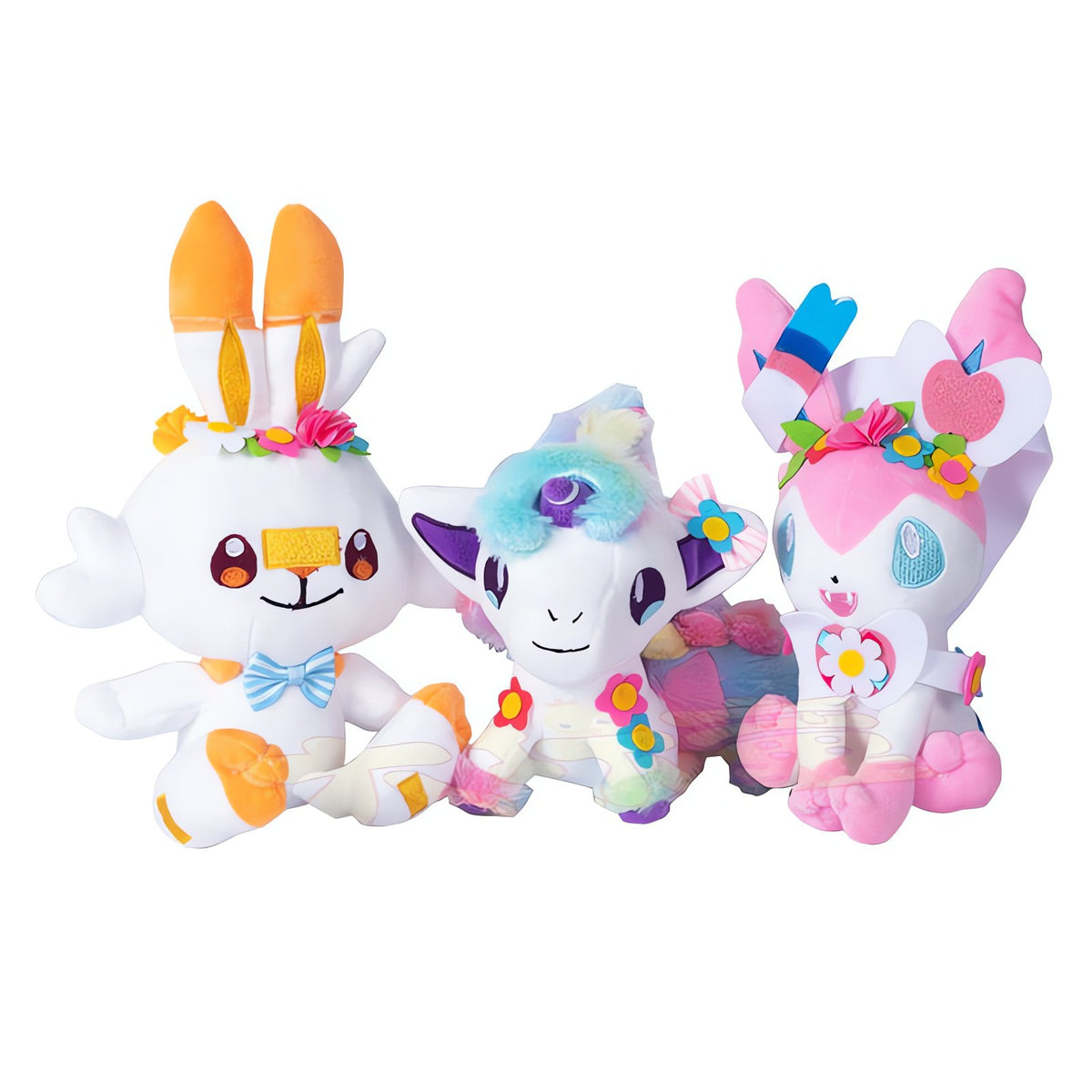 Halloween flower edition Scorbunny and Sylveon plush toys