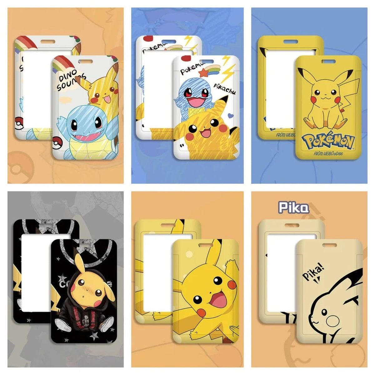 Kawaii Pikachu badge with lanyard