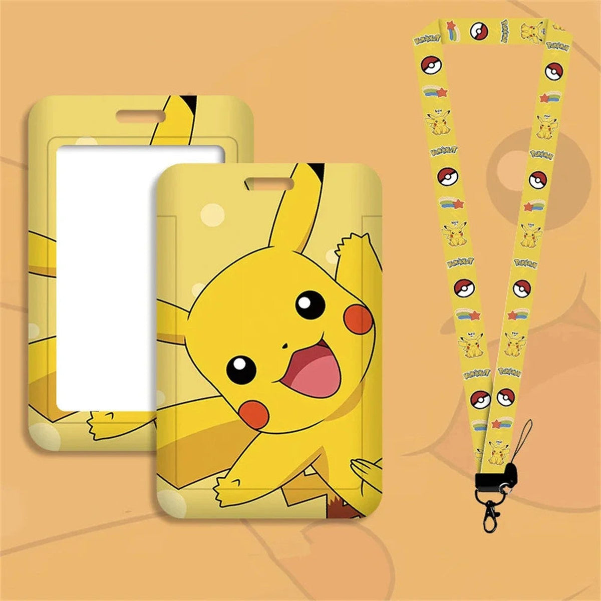 Kawaii Pikachu badge with lanyard – A55