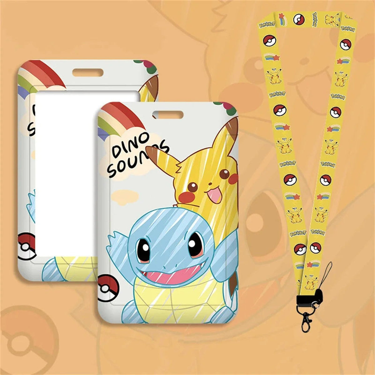 Kawaii Pikachu badge with lanyard – A56