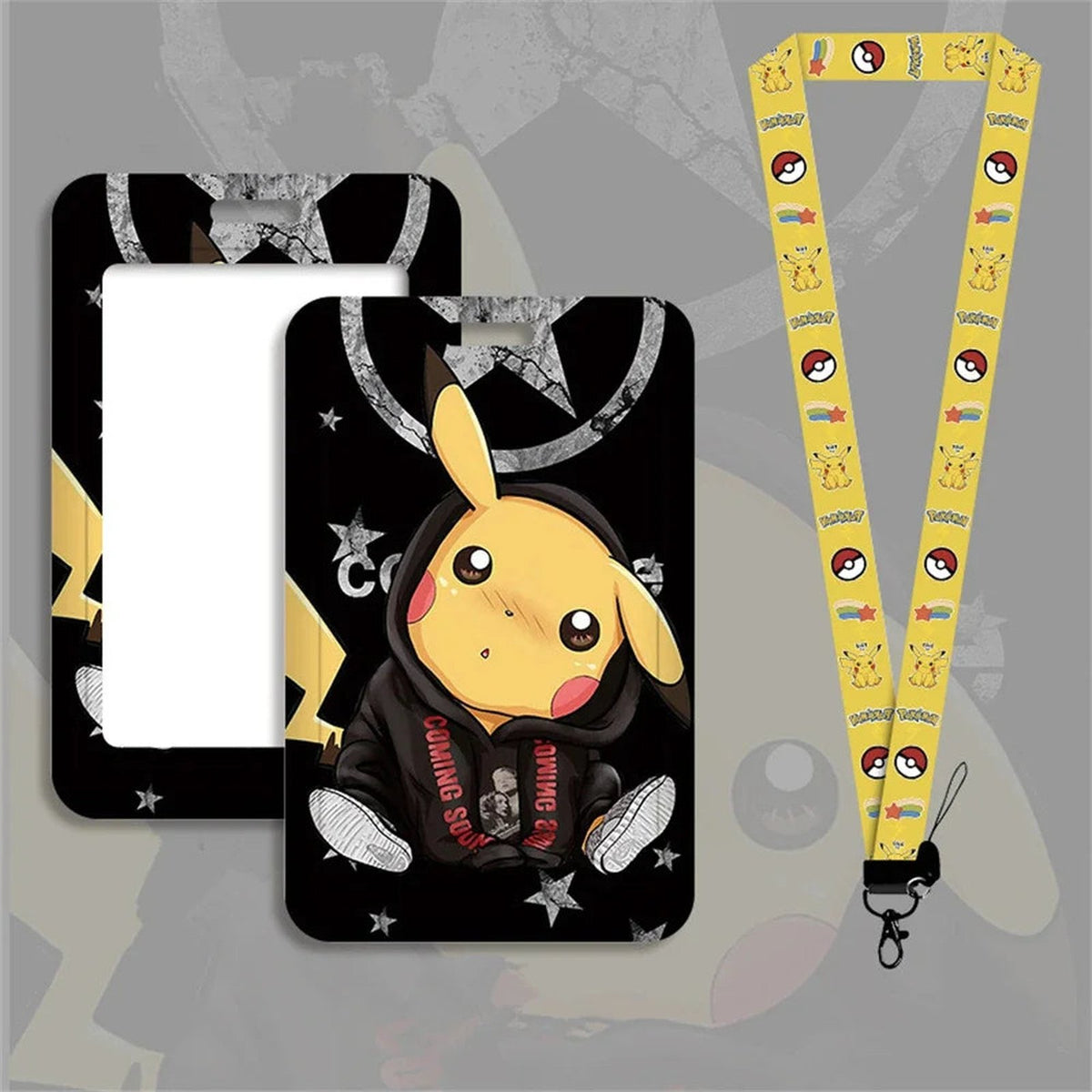 Kawaii Pikachu badge with lanyard – A59