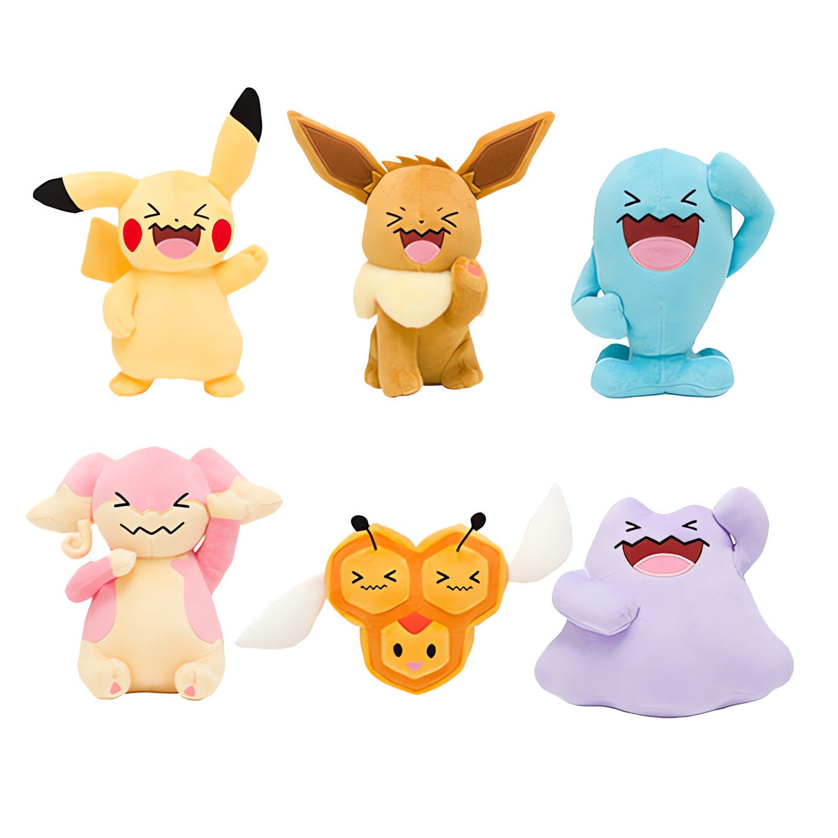 Laughing Wobbuffet, Ditto and Audino plush toys – photo 2