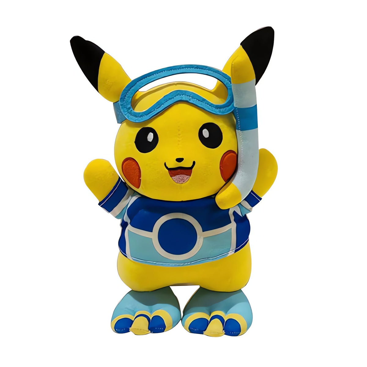 Meowth plush toy in Pikachu diver cosplay – Pikachu as Diver