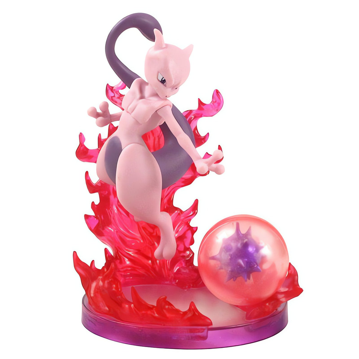 Mewtwo figure with energy aura effect