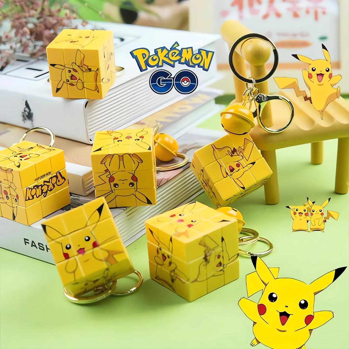 Mini Pikachu cube keyring – photo 2
