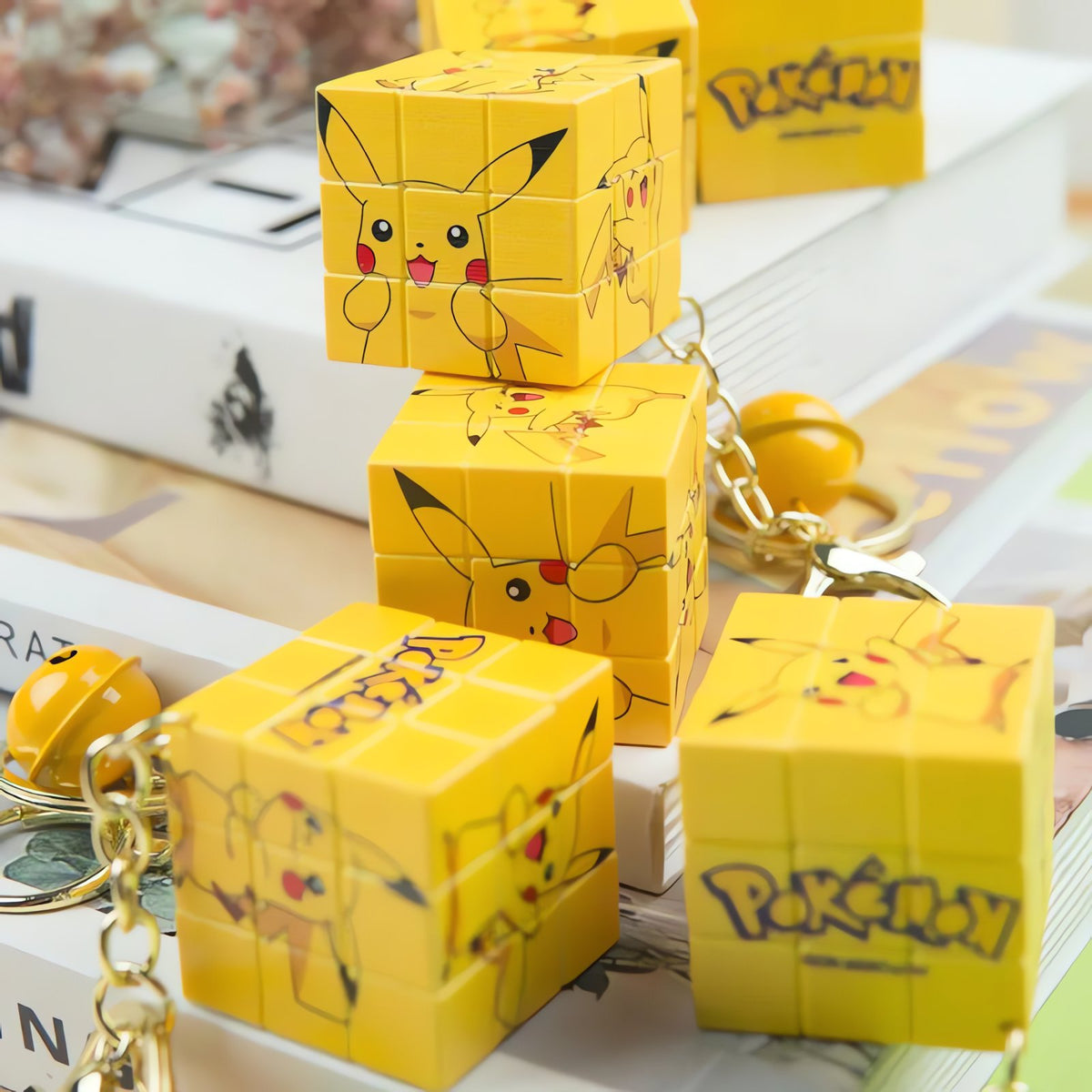Mini Pikachu cube keyring – photo 3