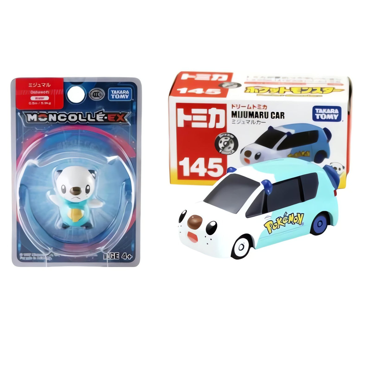 Oshawott figure and toy car set – Figure and Car Box