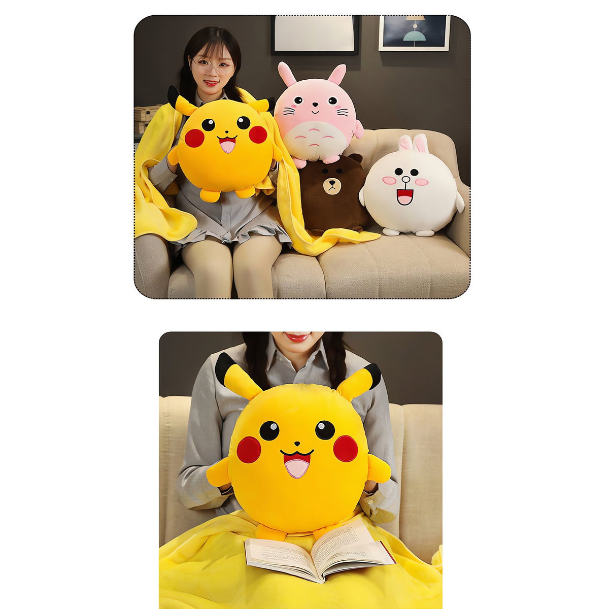 Pikachu 3D plush cushion, 35 x 35cm – photo 7