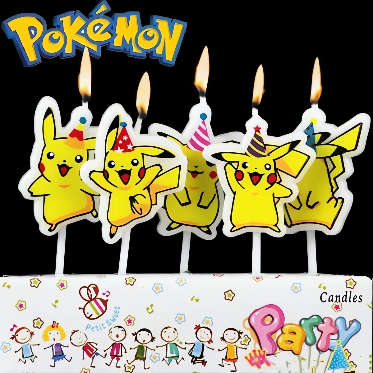 Set of five Pikachu birthday candles – photo 2