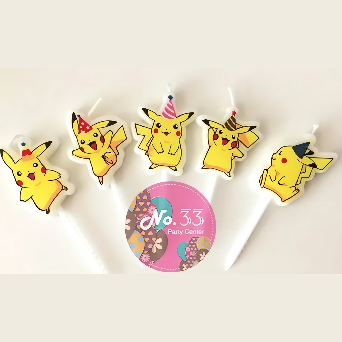 Set of five Pikachu birthday candles – photo 4