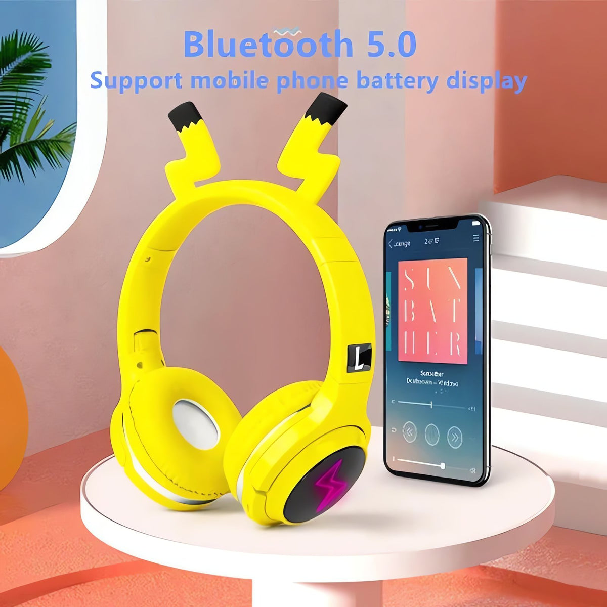 Pikachu Bluetooth headphones with ears – photo 4