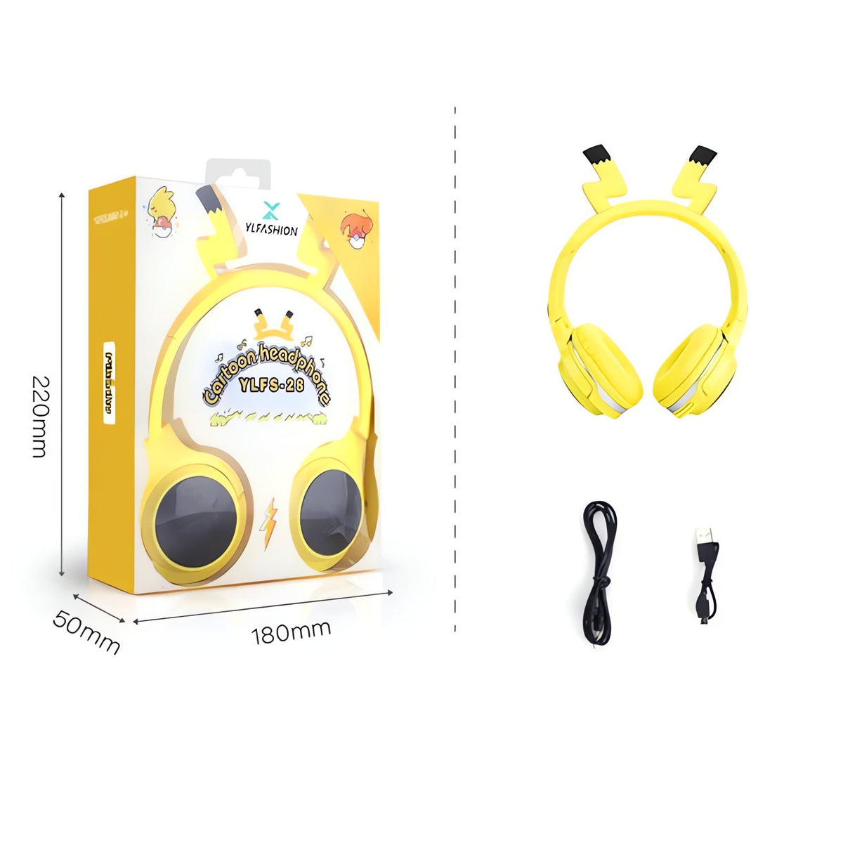 Pikachu Bluetooth headphones with ears – photo 6