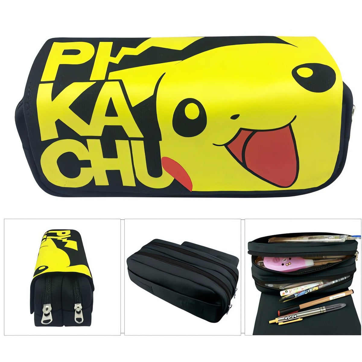Pikachu canvas pencil case with two compartments – Pika 1