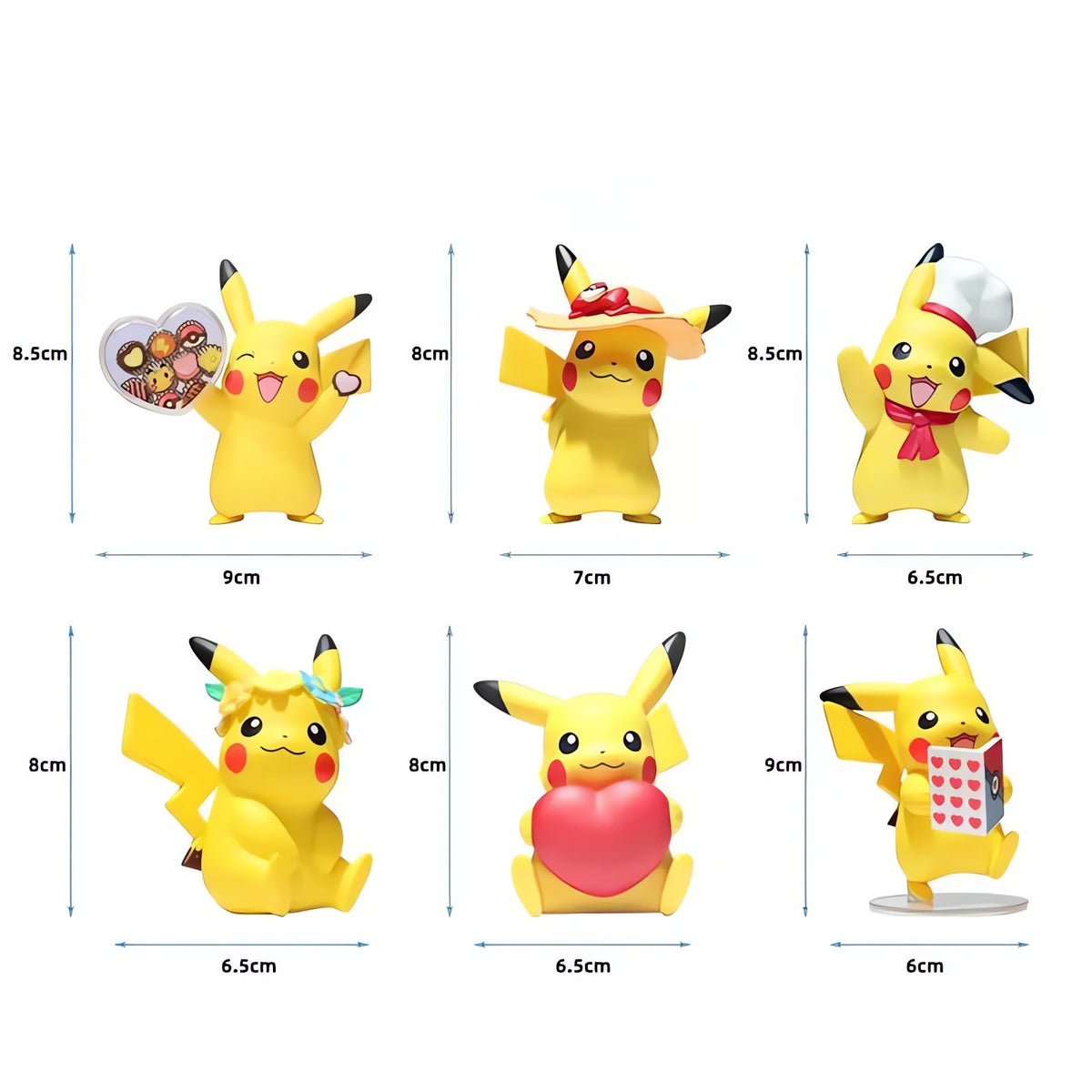 Set of six Pikachu chef figures – photo 2