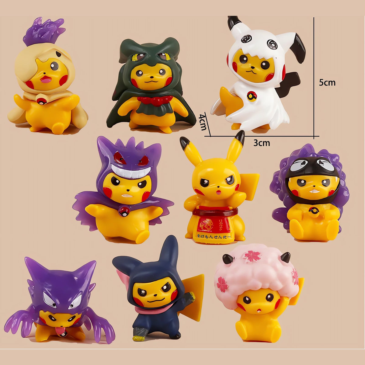 Set of nine Pikachu cosplay figures – photo 2