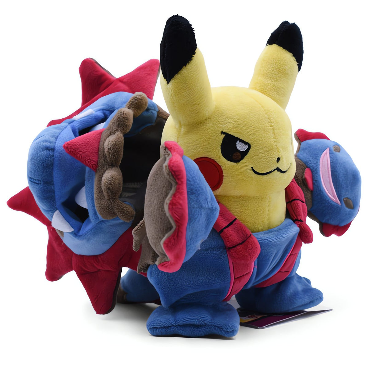 Pikachu cosplay plush toy dressed as Hydreigon or Tyranitar – photo 4