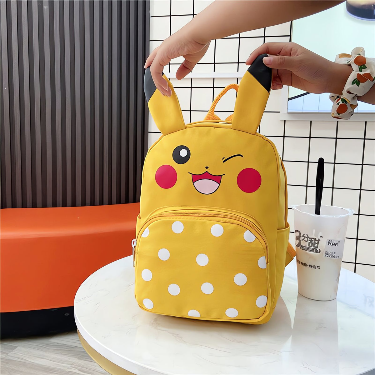 Pikachu backpack with dot design – photo 10