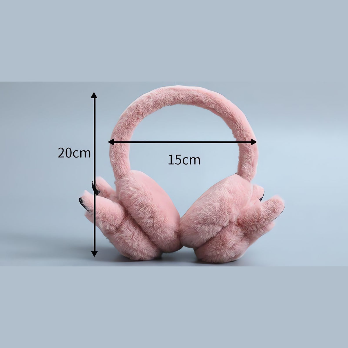 Fluffy Pikachu ear muffs for kids – photo 6