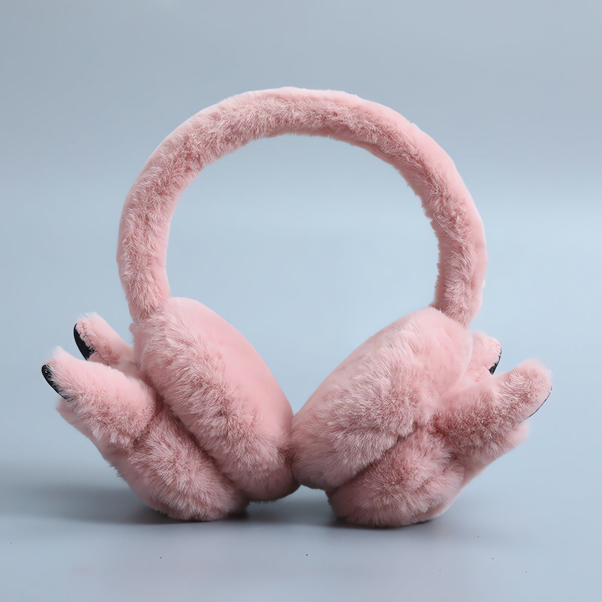 Fluffy Pikachu ear muffs for kids – photo 8