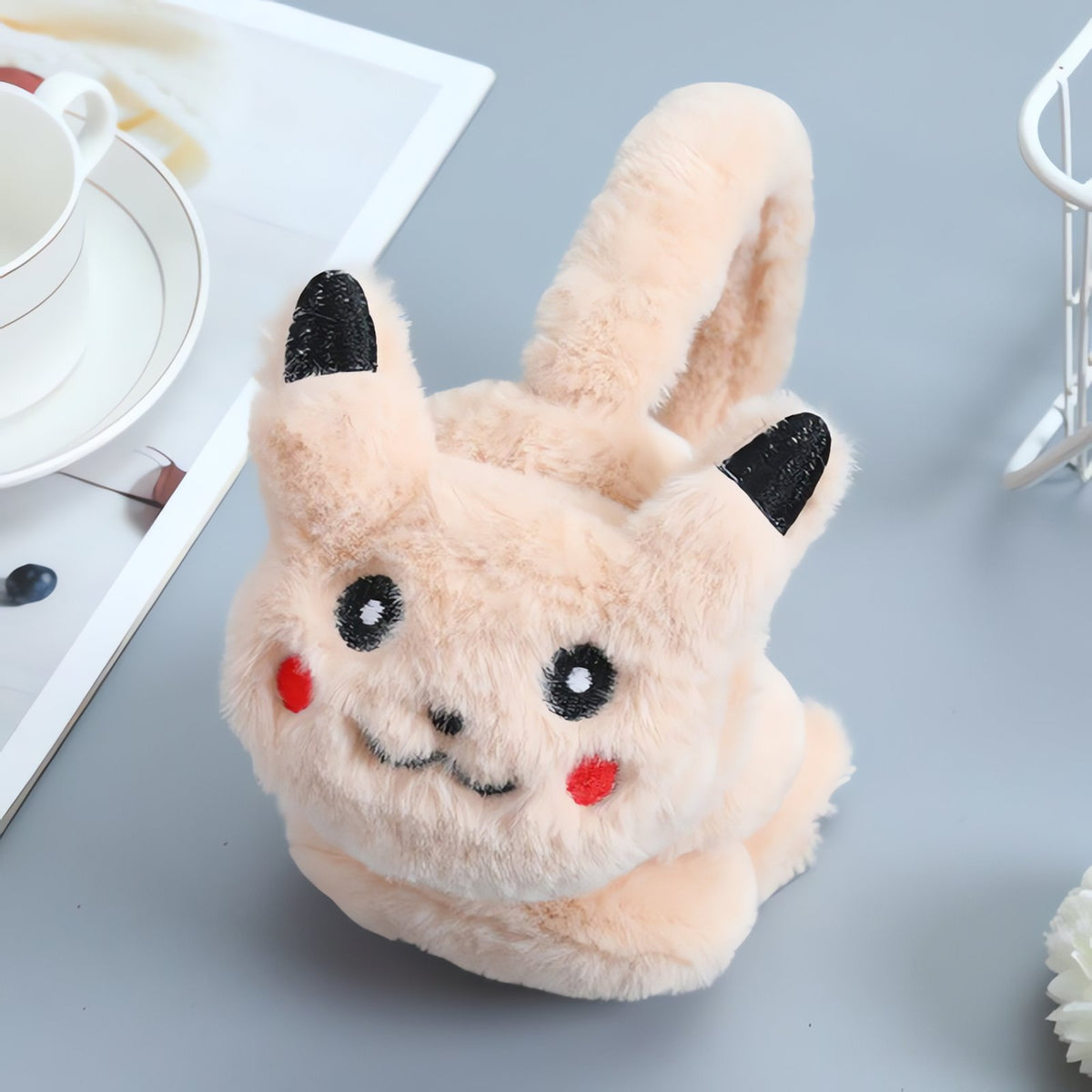 Fluffy Pikachu ear muffs for kids – Pikachu 6