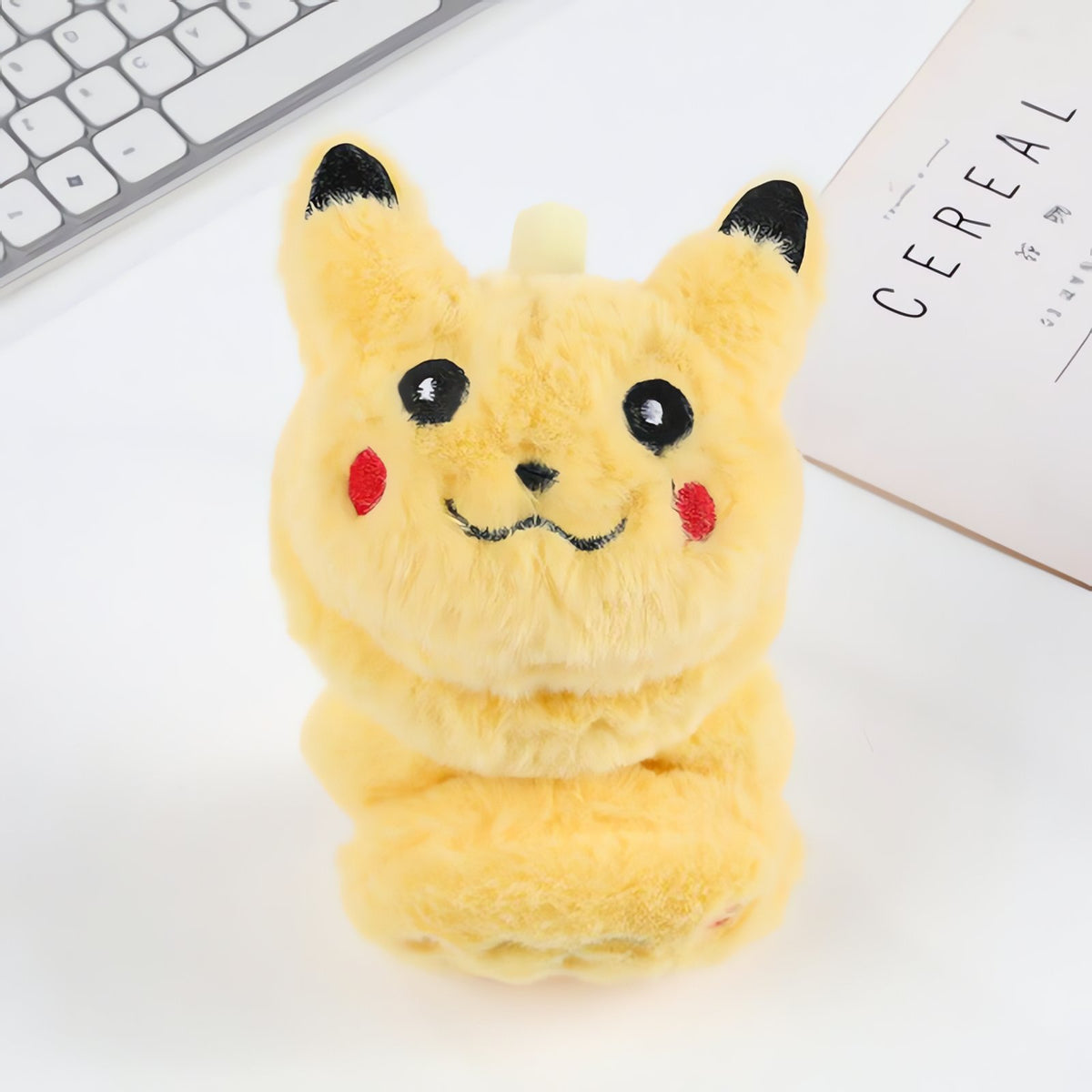Fluffy Pikachu ear warmers for adults – Pikachu Yellow