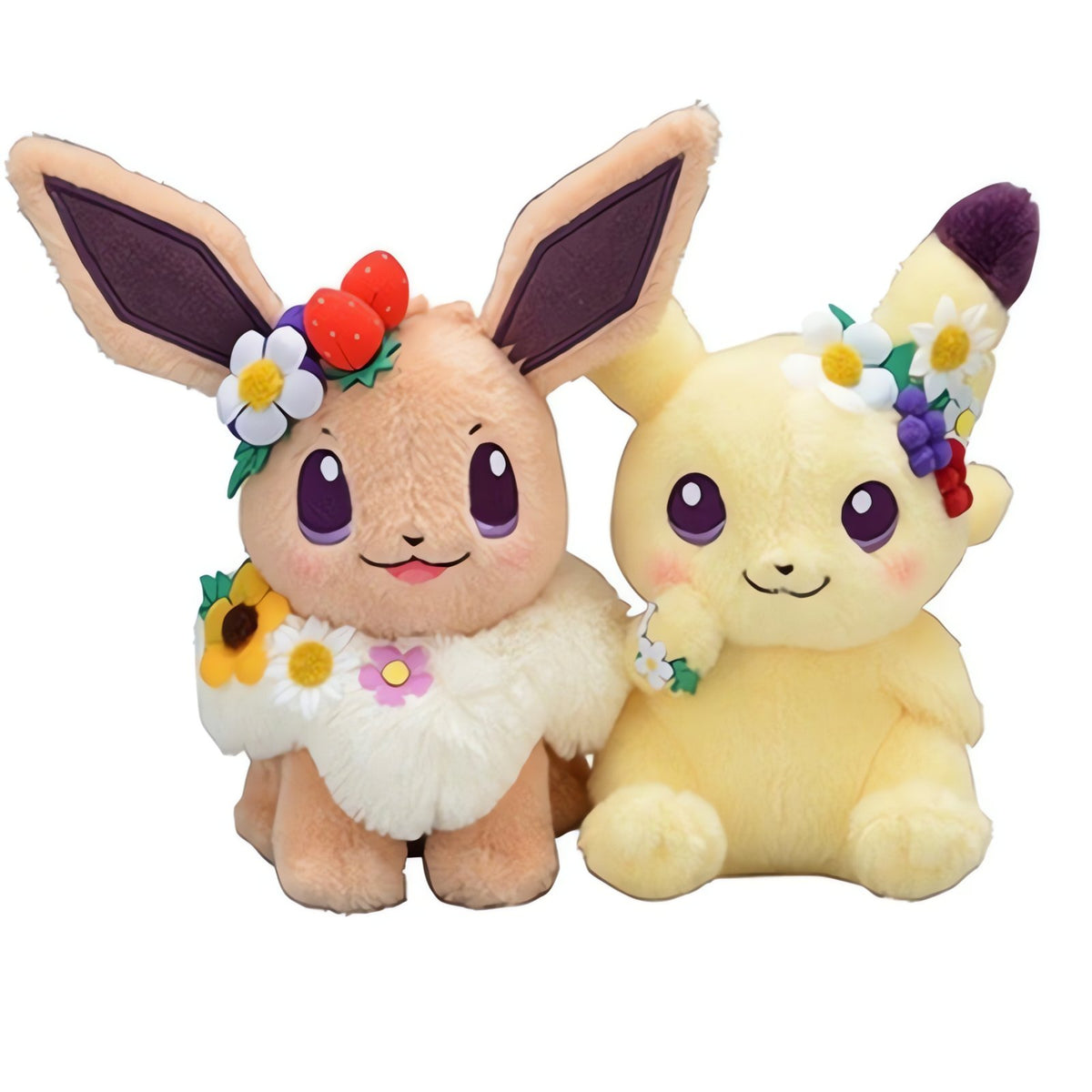 Pikachu Flower Edition plush toy with flower crown