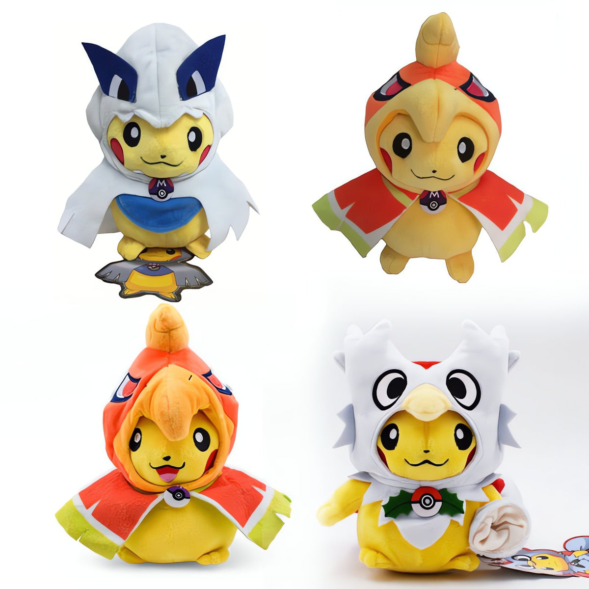 Pikachu plush toy in a Ho-Oh costume, 20cm