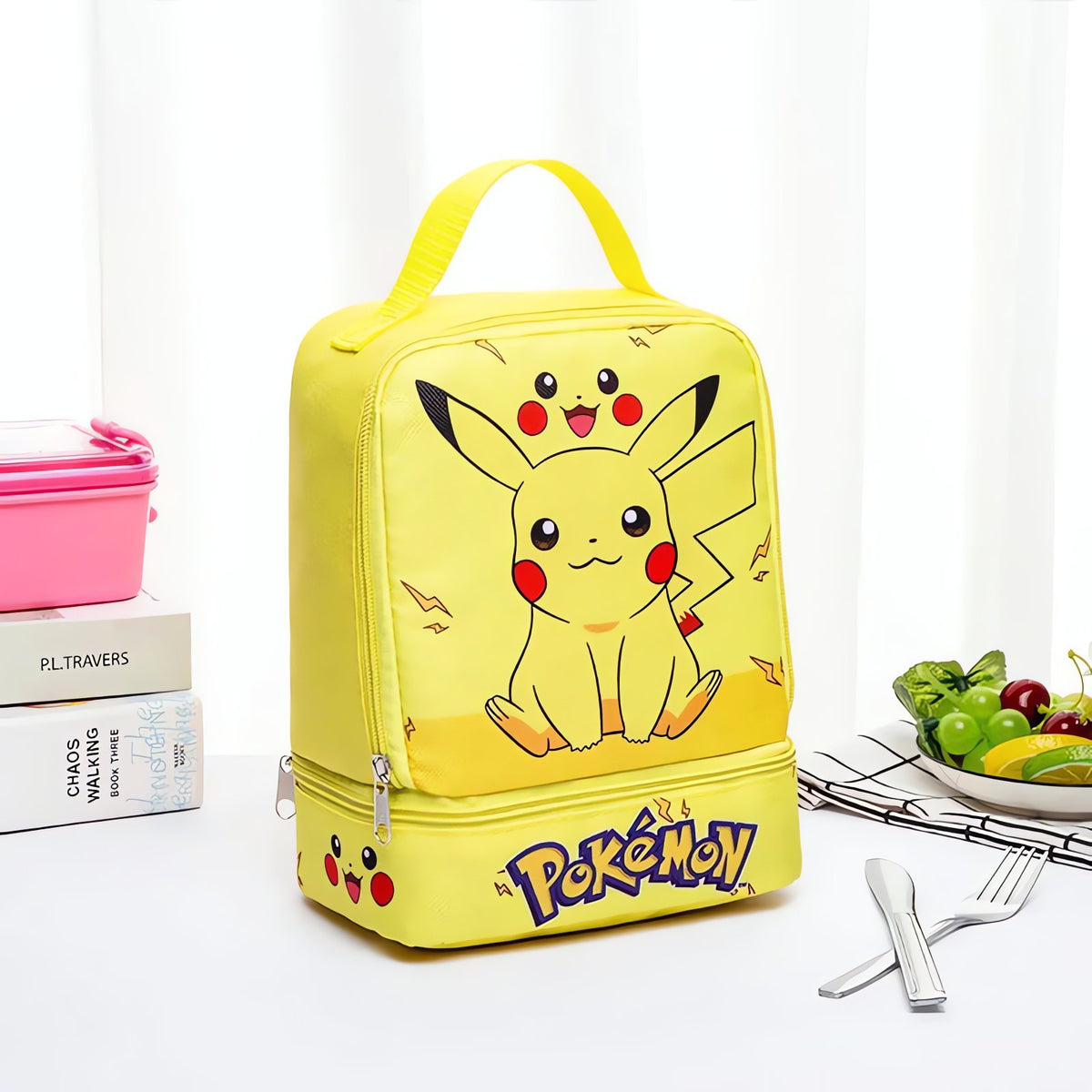 Pikachu bento lunch bag for kids – Yellow Pikachu A
