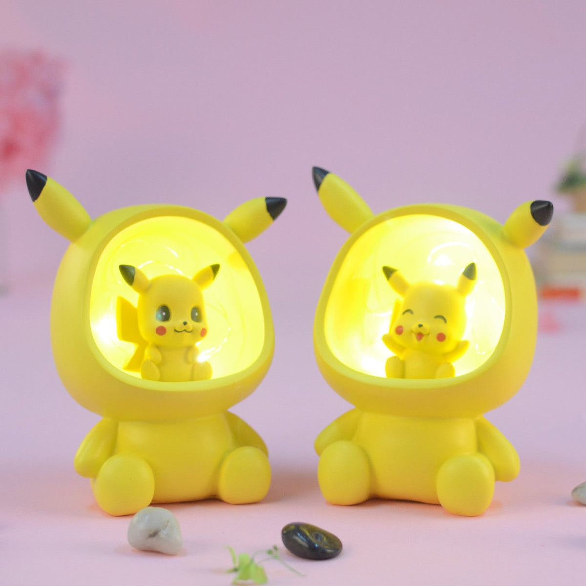 Pikachu night light with a smaller Pikachu inside