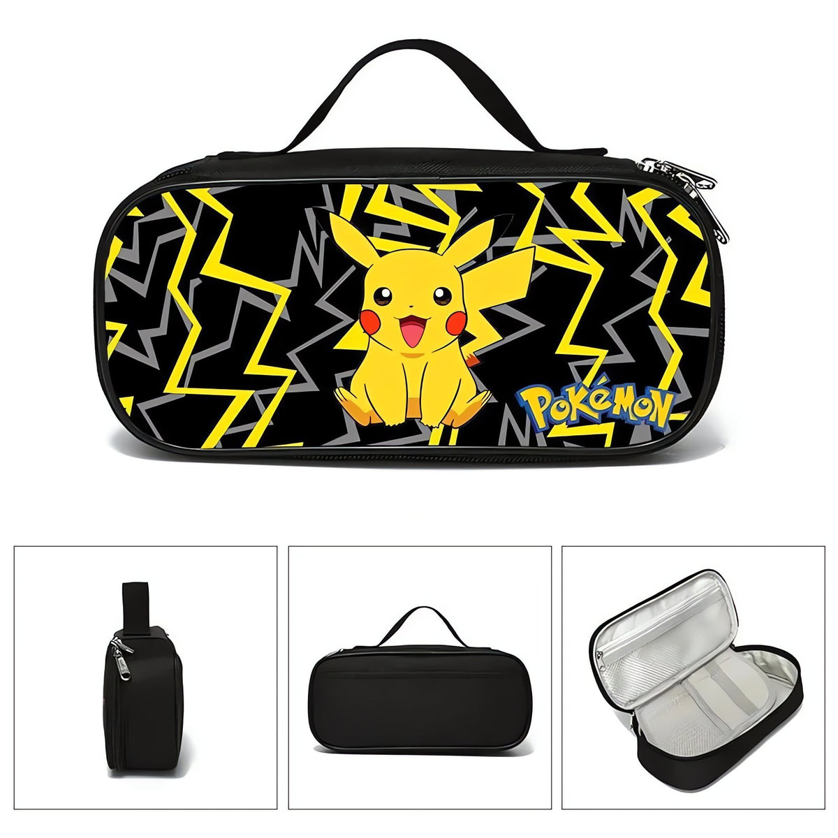 Pikachu pencil case in black or yellow