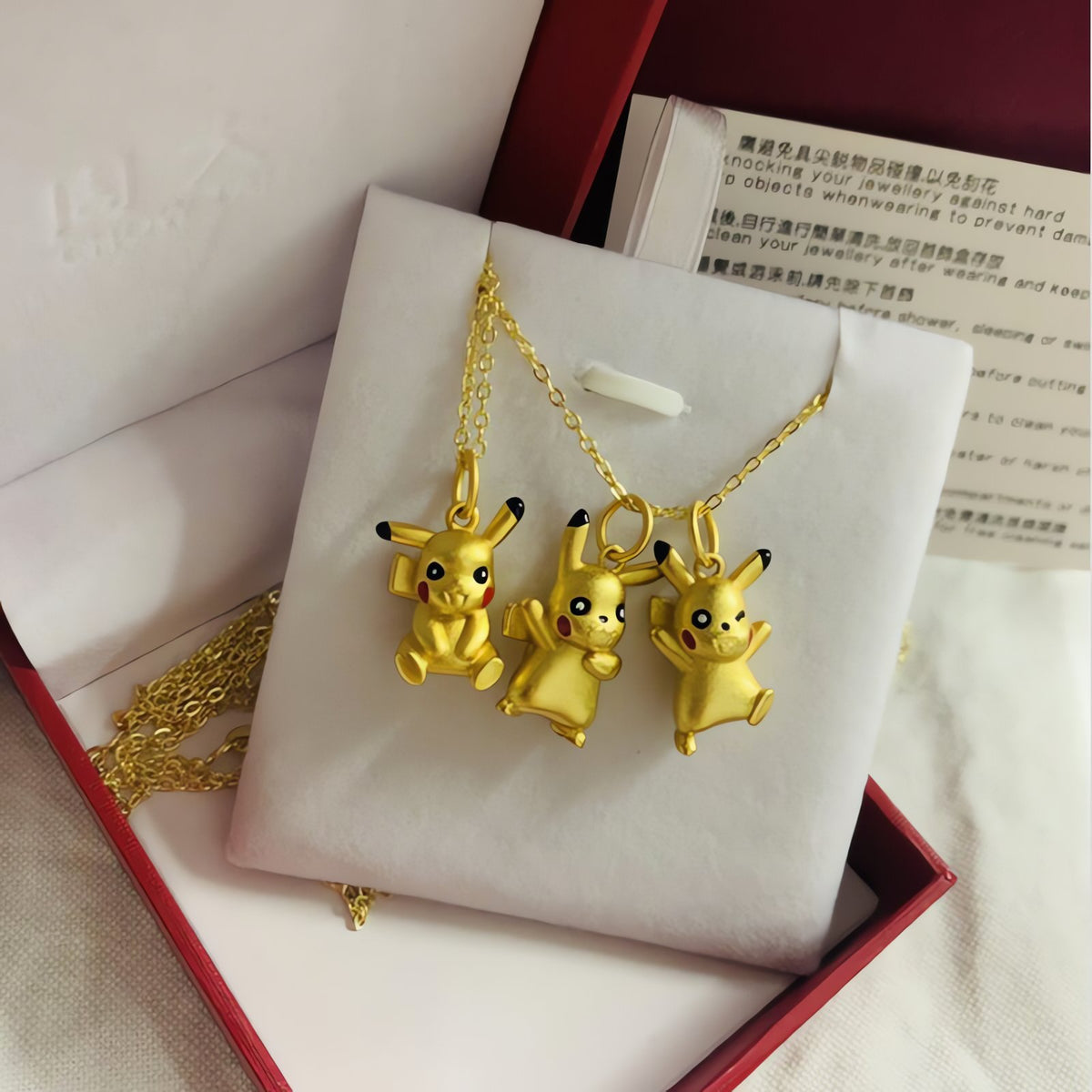 Gold Pikachu pendant necklace – photo 12