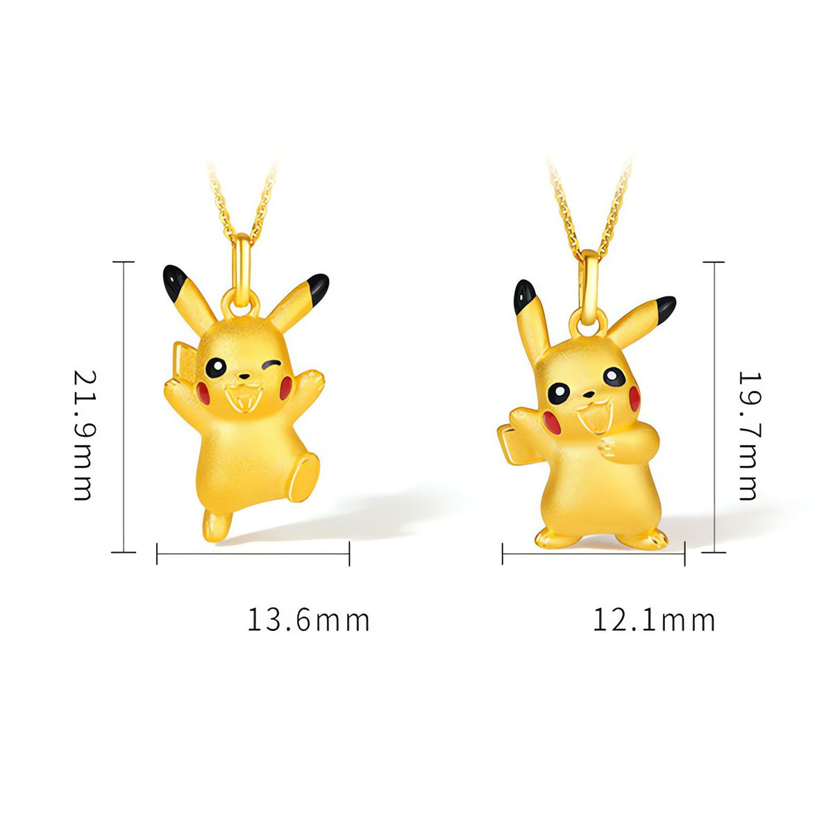 Gold Pikachu pendant necklace – photo 4
