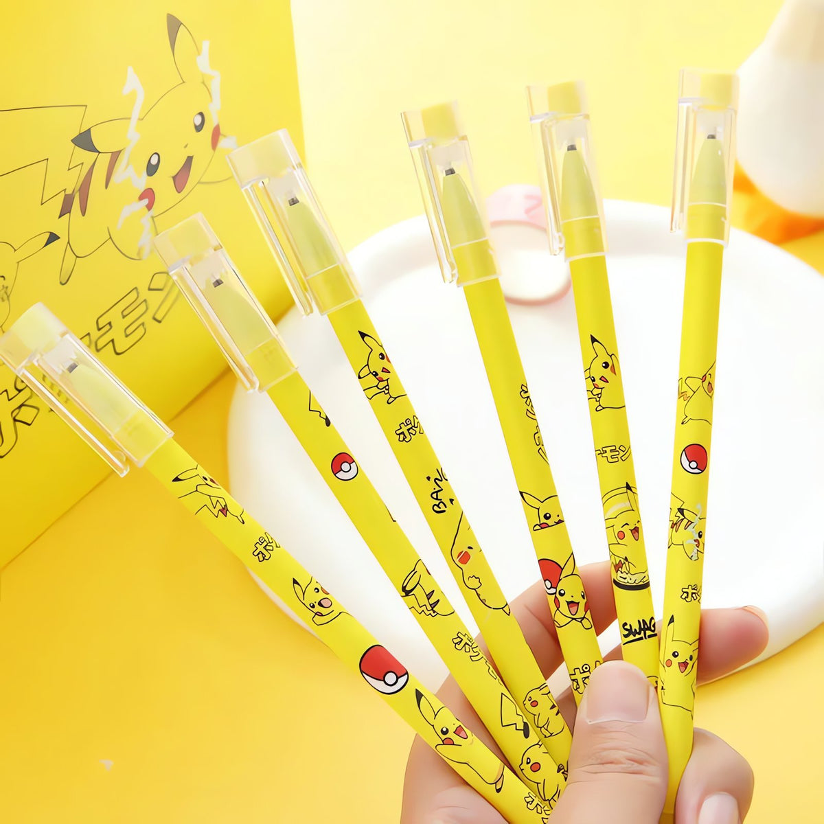 Pack of 12 Pikachu pens, 0.5mm black – photo 3