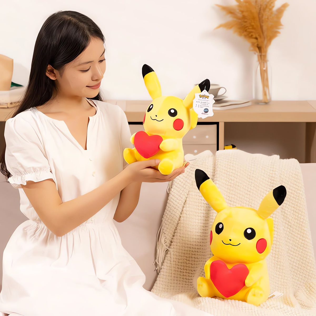 Pikachu plush toy with heart – photo 4