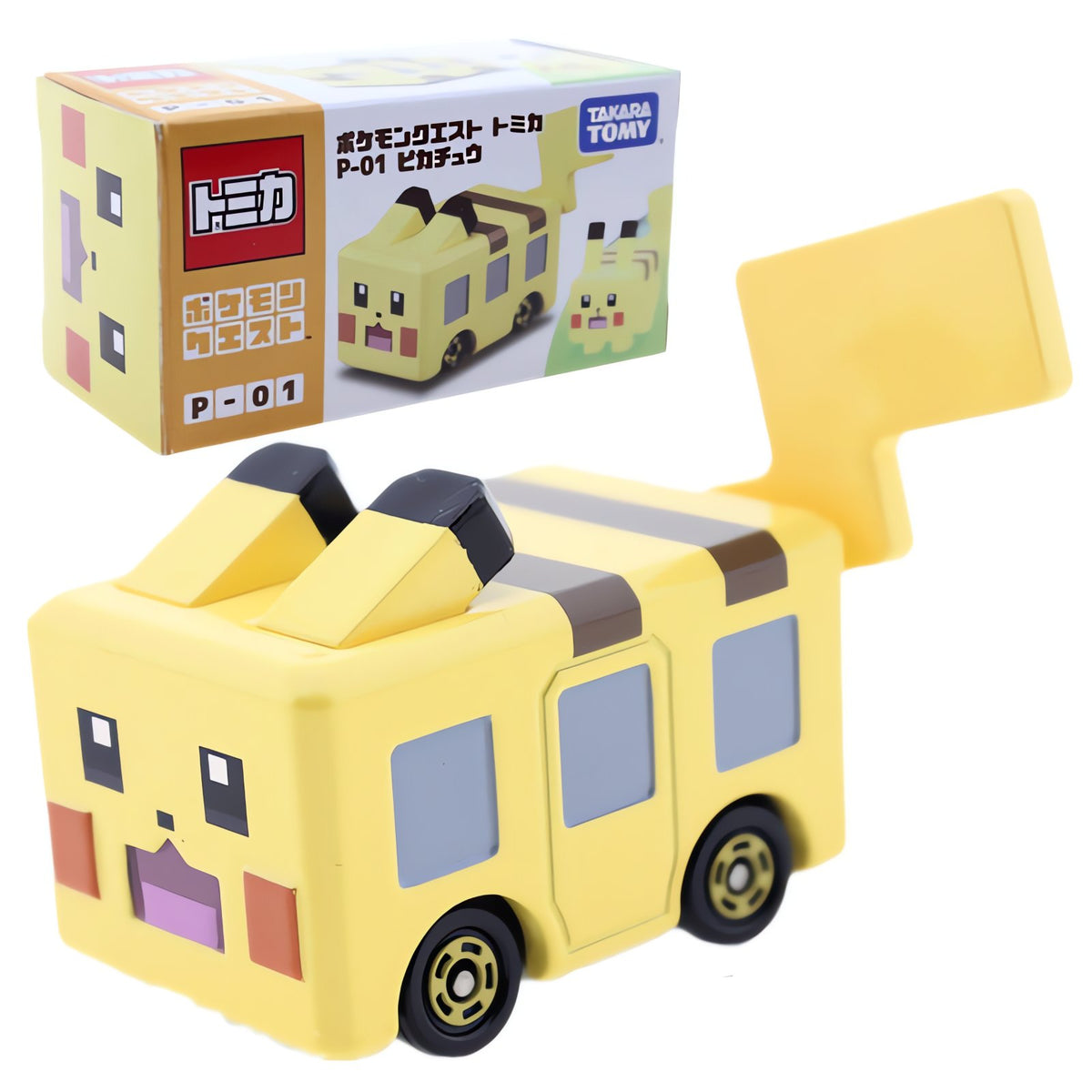 Cube-style Pikachu figure from Pokémon Quest