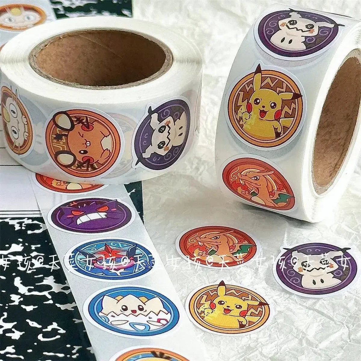 Roll of Pikachu and Pokémon stickers