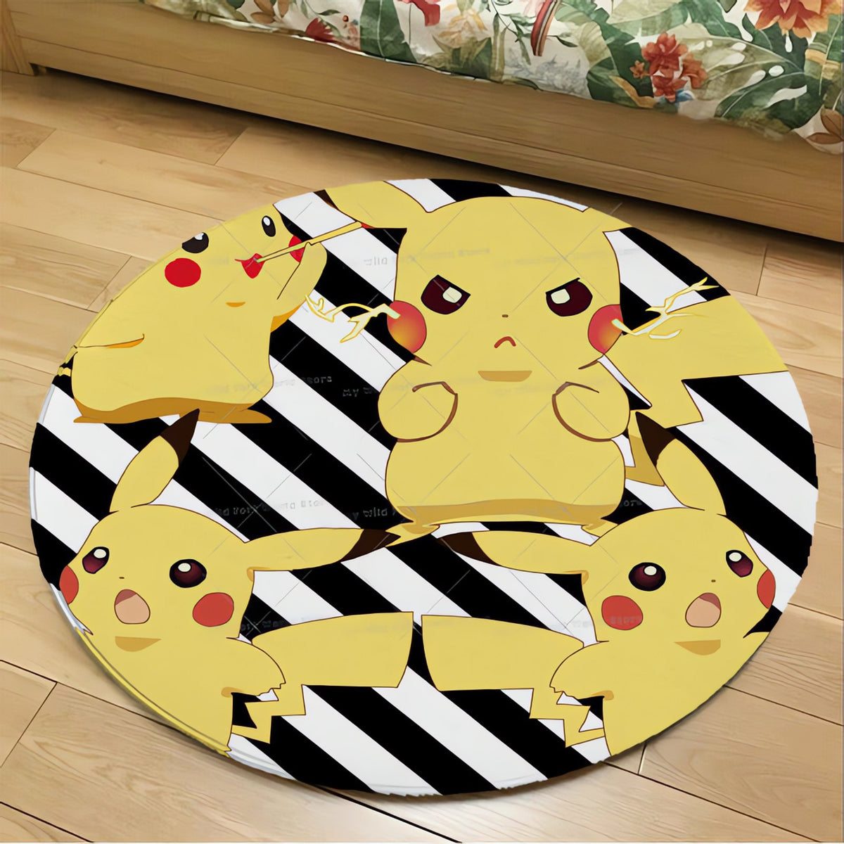 Round Pikachu flannel rug – photo 5